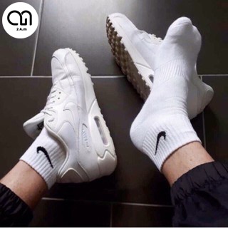 Tất Vớ Nike Ngắn Nam Nữ Trắng Đen Thời Trang Vải Dệt Kim