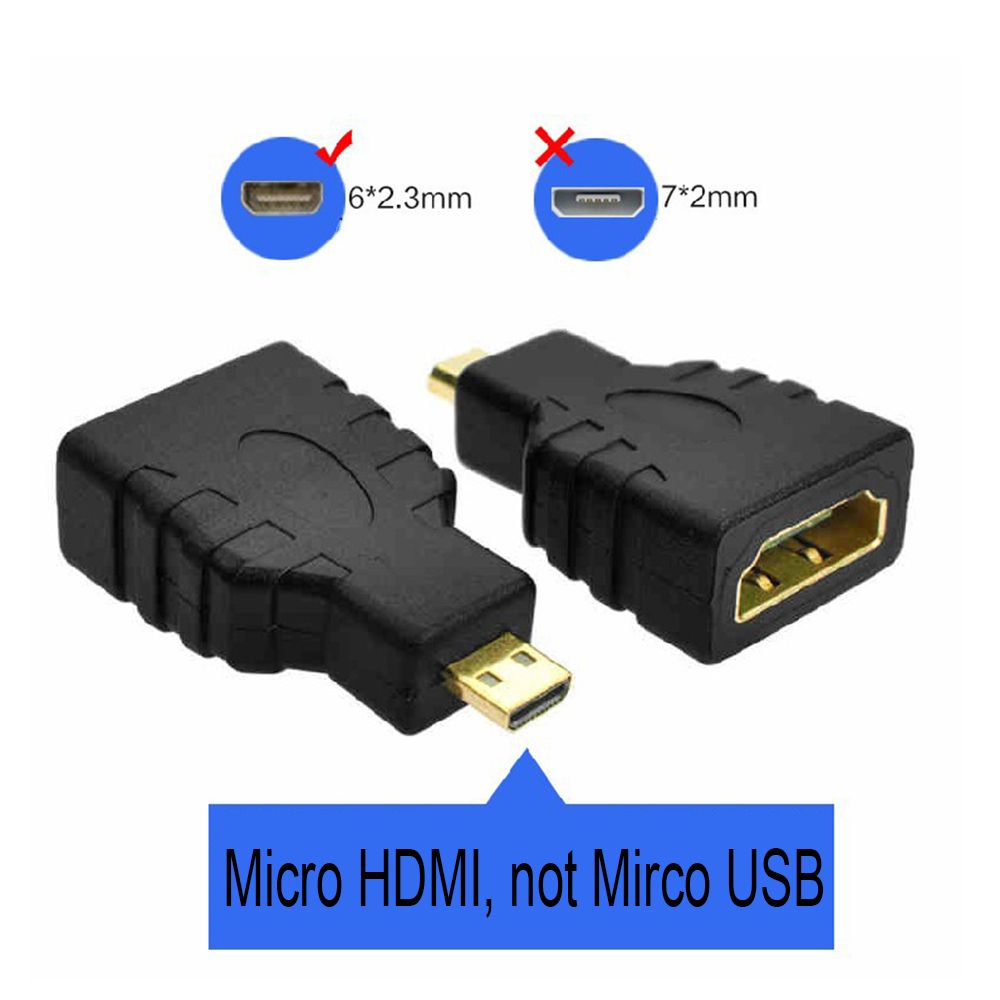 ❤LANSEL❤ HDTV Micro HDMI To HDMI|Plated Converter Male To Female 1080P Connector 1.4V Adapter Type D To Type A