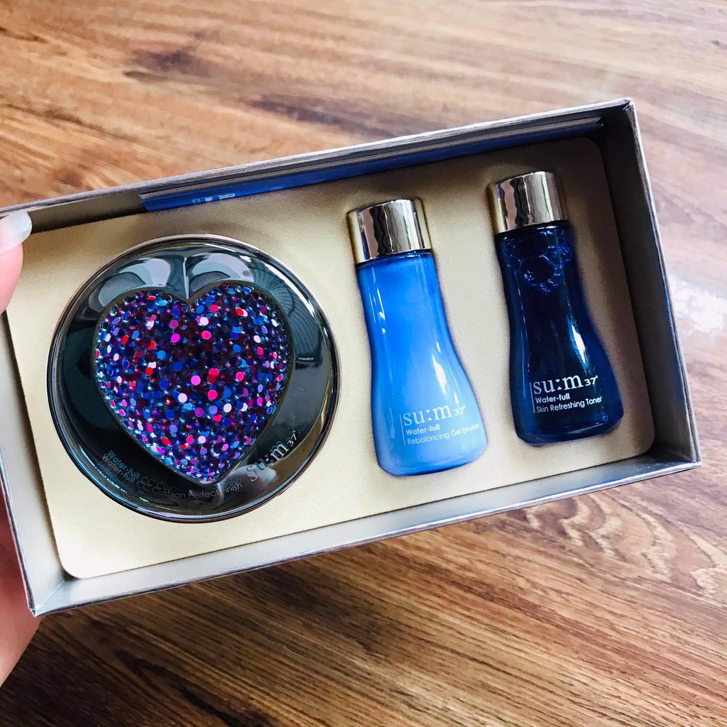 Phấn nước Cushion Sum37 màu xanh da dầu, da thường, da hỗn hợp thiên dầu tặng kèm 2 lõi | BigBuy360 - bigbuy360.vn