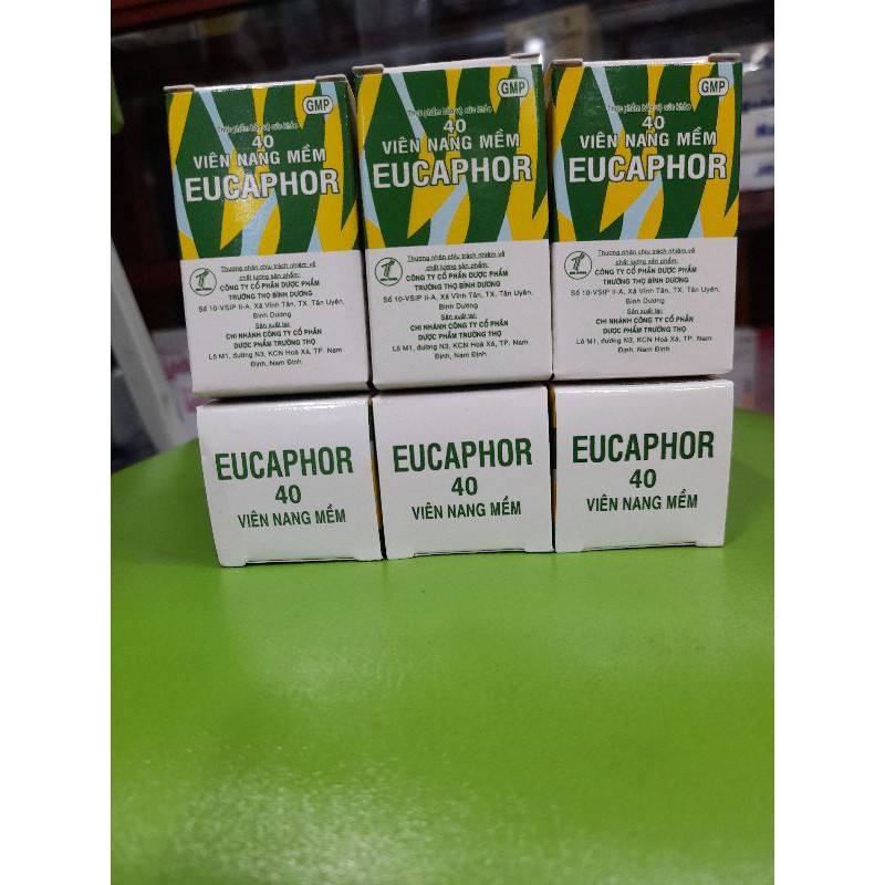 Eucaphor_ Viên uống hỗ trợ giảm ho.Hộp 40 viên nang mềm