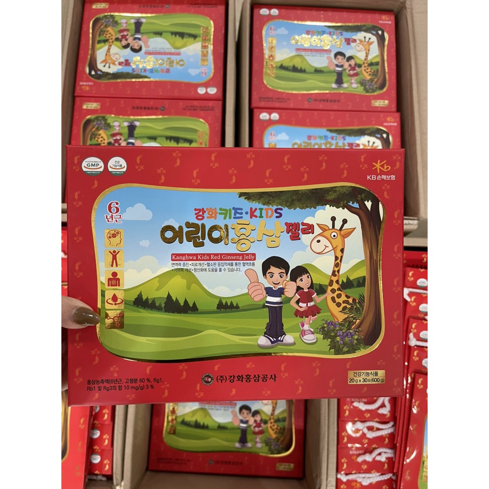 Thạch Hồng Sâm BaBy Hươu Cao Cổ Cho Bé Hàn Quốc Hộp 30 Gói