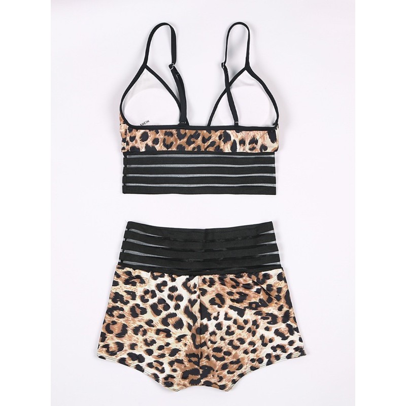 [BKN943] &lt;ÂU&gt; SET BIKINI BEO NÂU VIỀN ĐEN QUẦN ĐÙI (CẠP CAO)