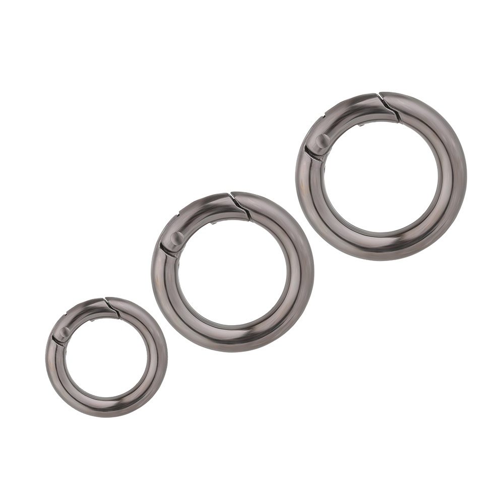 Set 5/ 10 móc khóa tròn bằng hợp kim kẽm 25/33/35mm chất lượng cao nhiều màu tùy chọn
