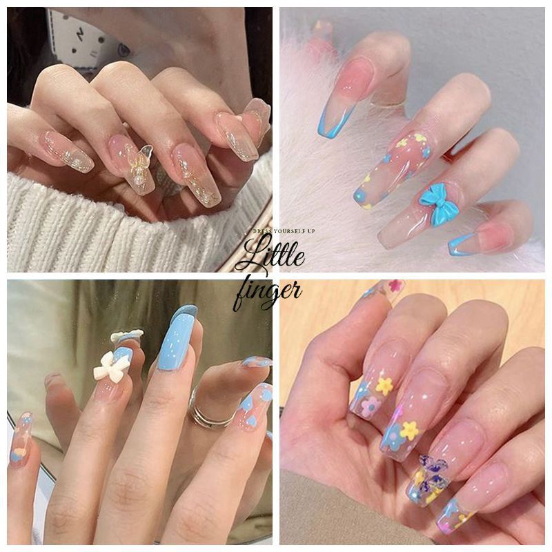 24 Móng tay giả đính đá có sẵn keoo oi