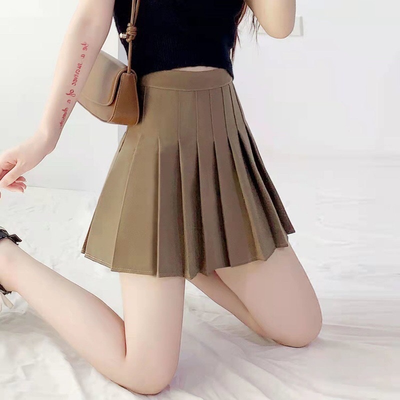 Chân Váy Tennis Xếp Ly Bản To Có Khoá Kéo Quần Trong Phong Cá Tính Năng Động Thể Thao TV-FASHION
