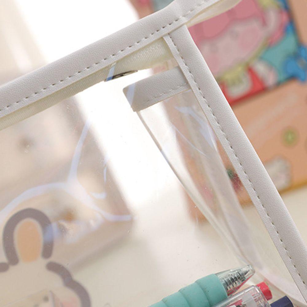 JARRED Túi Đựng Mỹ Phẩm Bằng PVC Trong Suốt Họa Tiết Gấu / Thỏ Dễ Thương Chống Thấm Nước Tiện Dụng Mang Theo