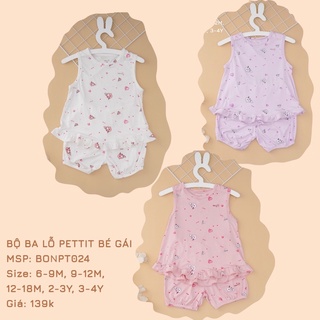Bons99! Giảm 20% bộ ba lỗ quần đùi quấn bèo cho bé gái!