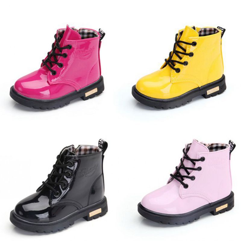 Giày bốt martin da siêu nhẹ chống trượt cho bé từ 1-12 tuổi (size 21-37)