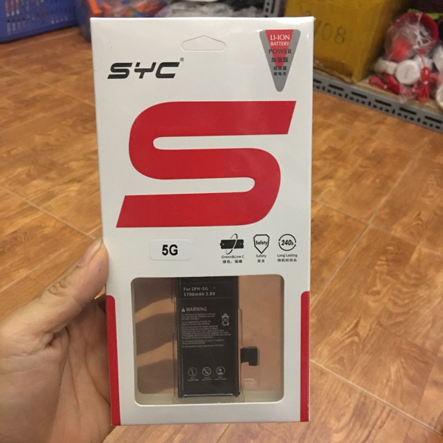 Sỉ 10 pin iphone 5G dung lượng cao (1700 mAh) chính hãng SYC