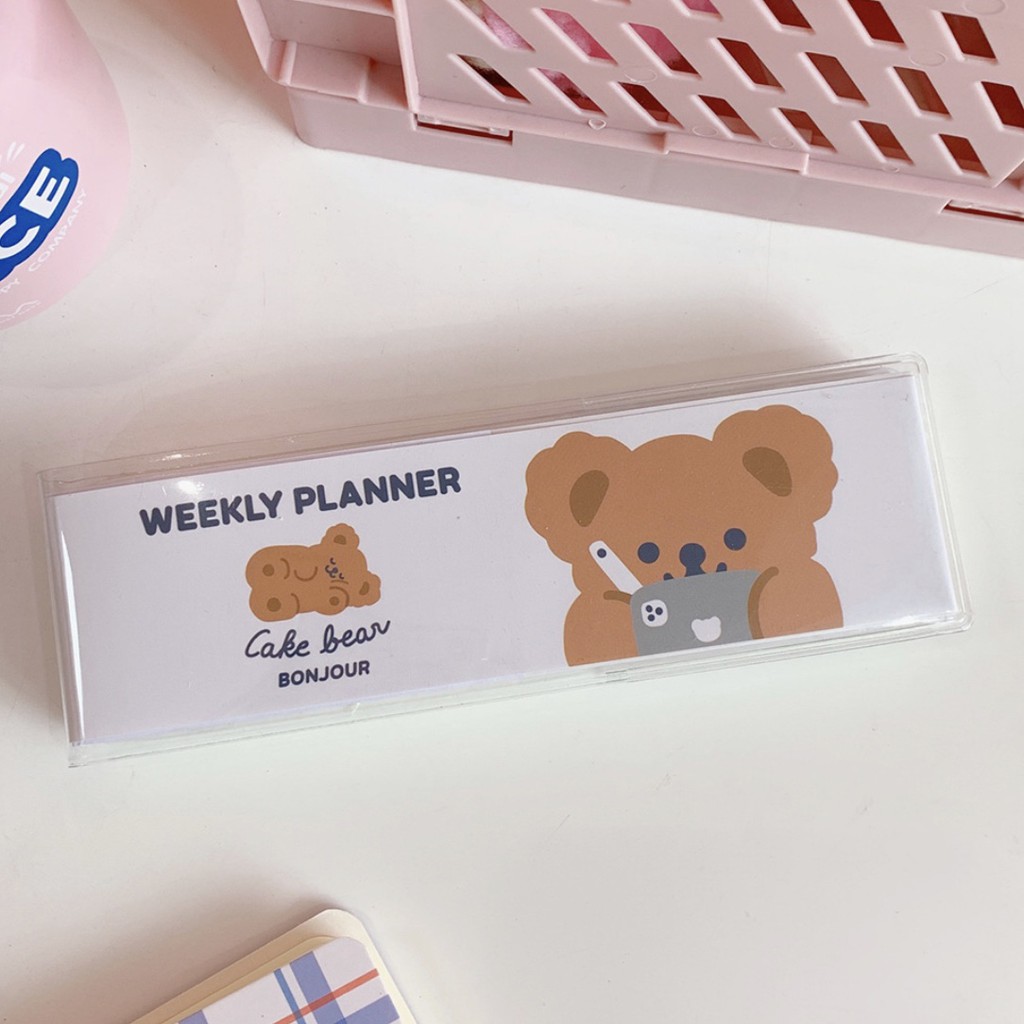 Tệp note WEEKLY PLANNER Cake bear