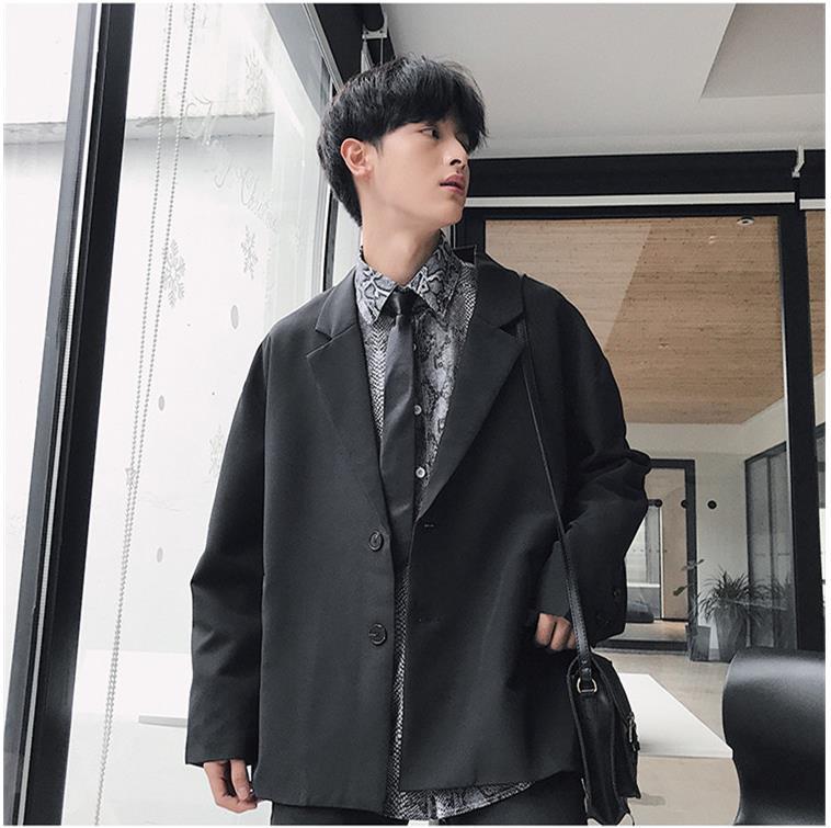 Áo khoác blazer dáng rộng phong cách retro Hồng Kông thời trang xu hướng cho học sinh
