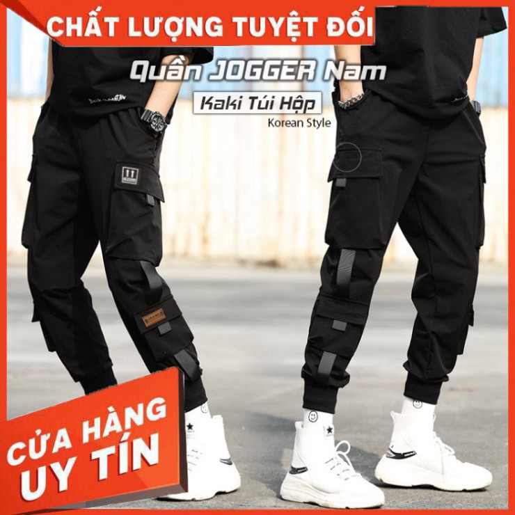 Quần jogger thể thao nam UNIFUN Quần kaki nam mã "MK-Z" Black túi hộp Cao Cấp kiểu bó ống đẹp ống dài - Hàng nhập khẩu
