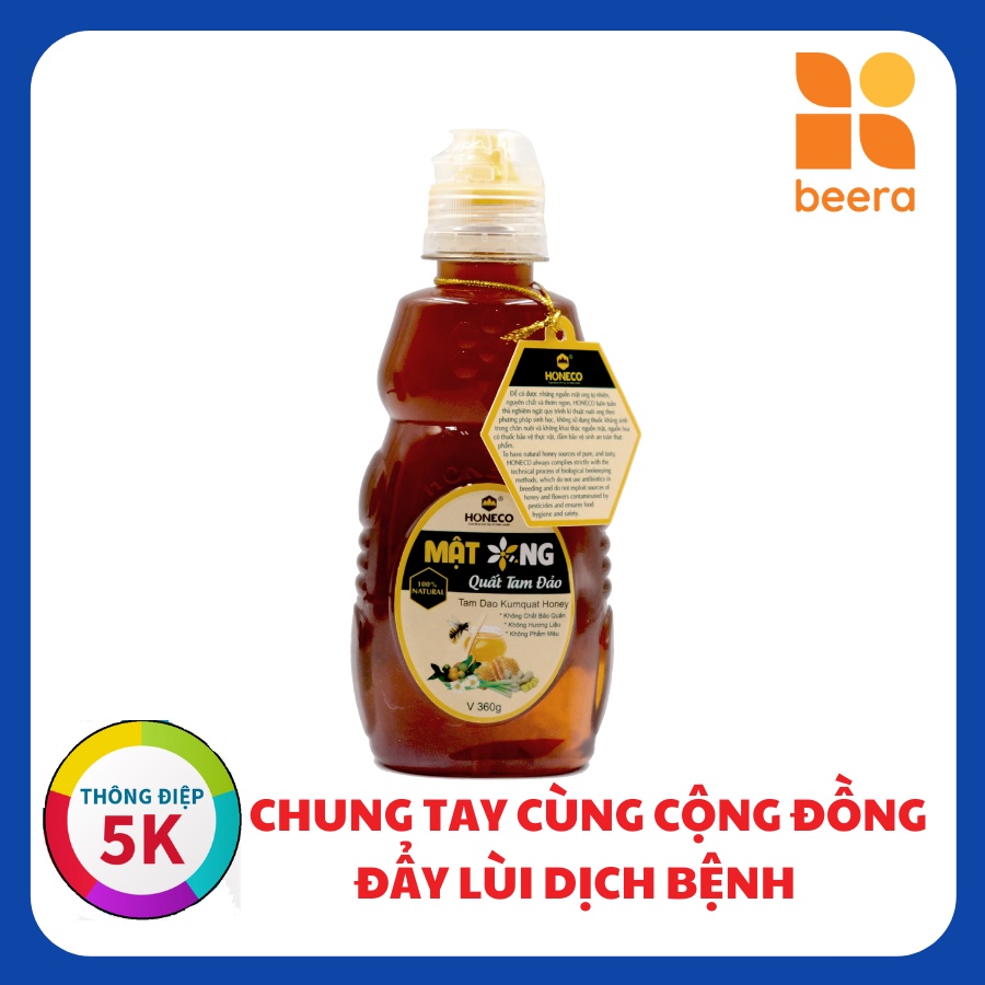 Mật Ong Quất Gừng Sả Honeco Beera hỗ trợ giảm ho, giải nhiệt(360g)