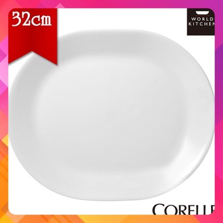 Dĩa Oval Thủy Tinh Mỹ 32cm Corelle Winter Frost White 611-N-LP
