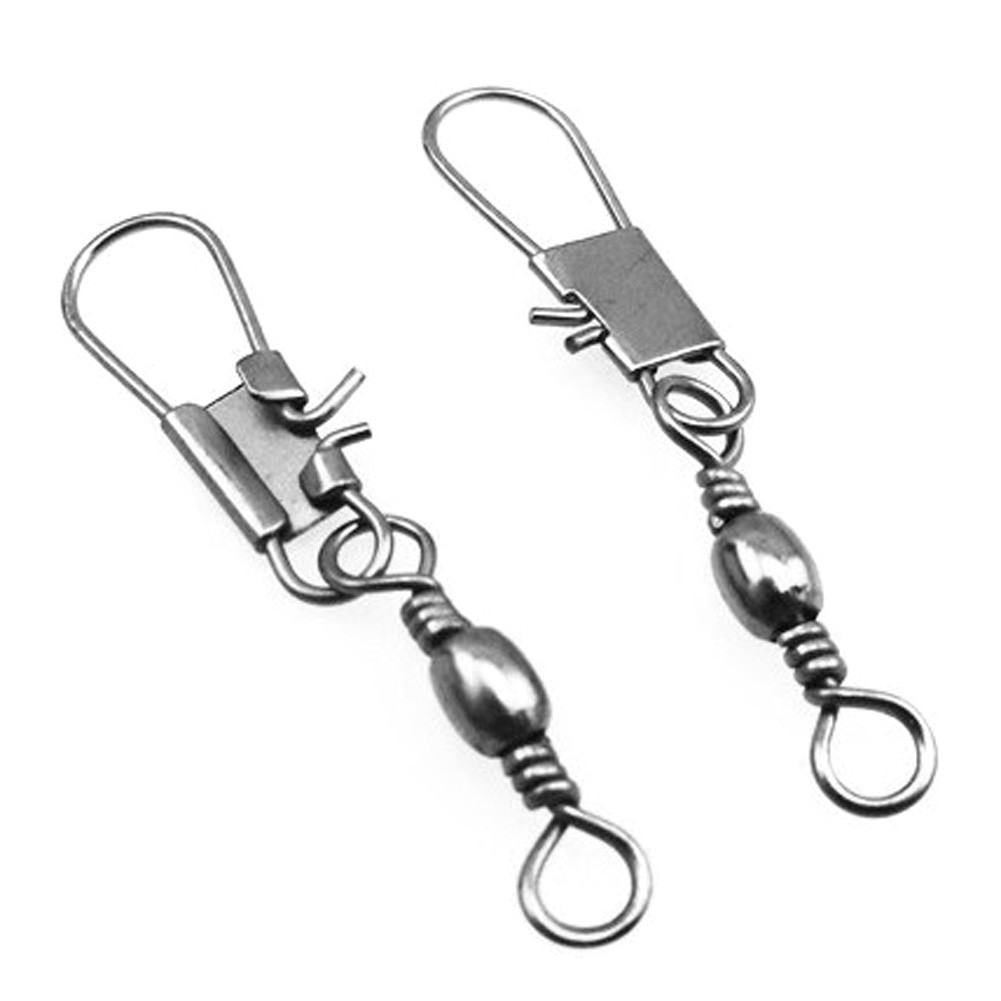 Set 50 móc xoắn nối dài mồi câu cá bằng inox chuyên dụng