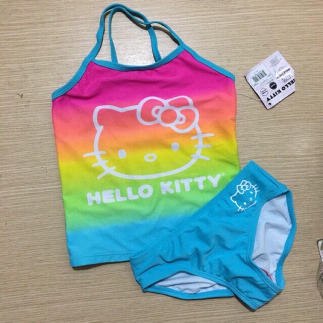 (hàng có sẵn) Đồ bơi Hello kitty cho bé gái siêu cute sz 13-15kg SBBG24
