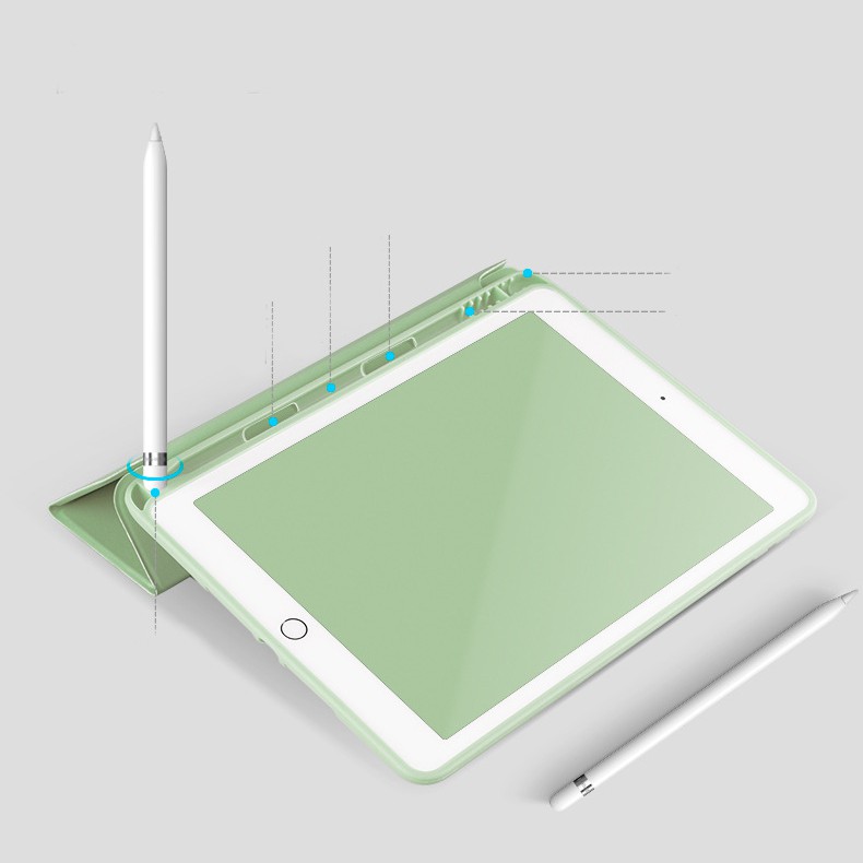 Bao Da Cover Ipad Air 9.7 Inch / Air 2 / New 2017 / New 2018 Có Khe Cho Pencil Hỗ Trợ Smart cover