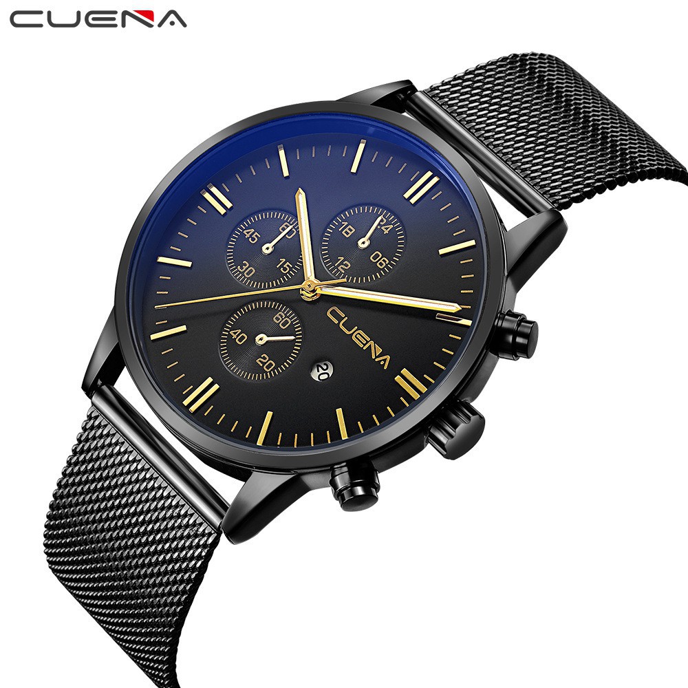 Đồng Hồ Nam CUENA CUE3VL Chính Hãng Dây Lưới Thép Nhuyễn Tuyệt Đẹp | BigBuy360 - bigbuy360.vn