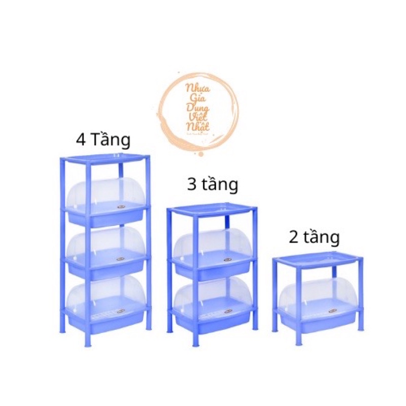 Hoả tốc-Freeship Kệ úp bát đũa, chạn bát có nắp đậy Việt Nhật, giá rẻ. Siêu Bền 3 tầng, 4 tầng- 5552- 5553