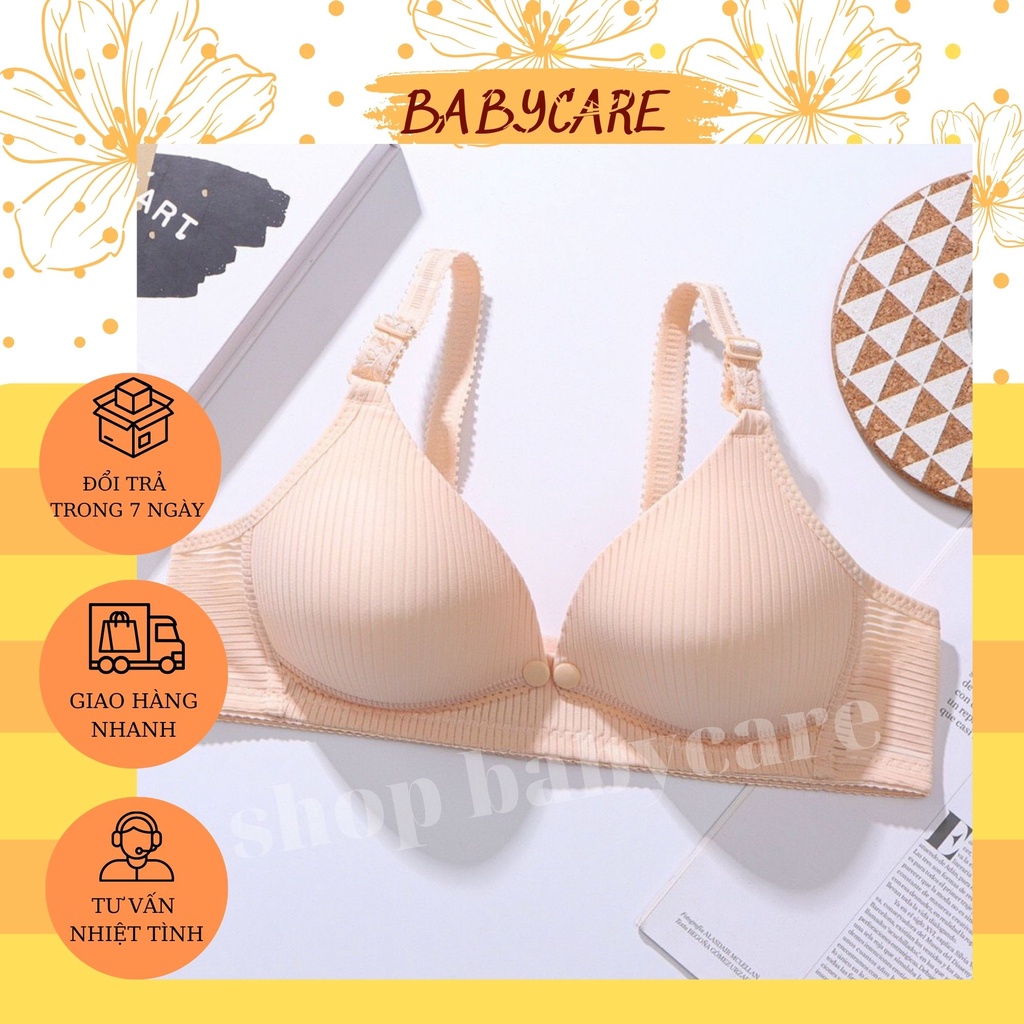 ÁO LÓT BẦU CHẤT COTTON CHO CON BÚ- CÓ CÚC NGANG TIÊN LỢI CHO MẸ