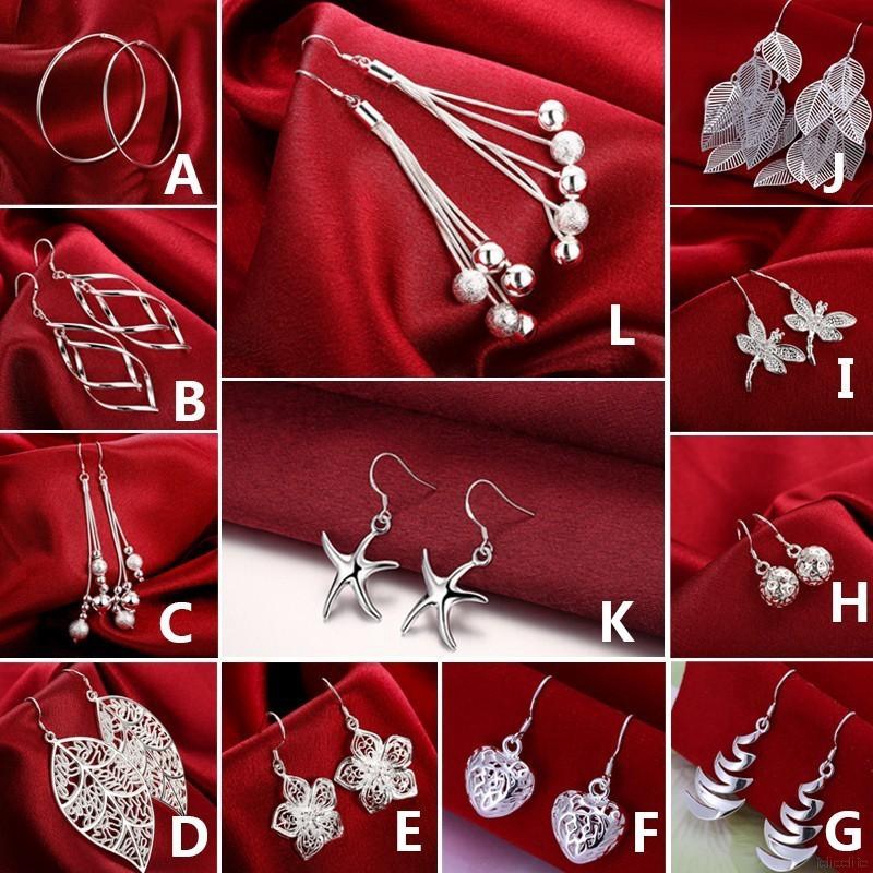 Bông tai mạ bạc kiểu dạng đa dạng