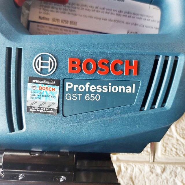 [CHÍNH HÃNG] Máy Cưa Lọng Bosch GST 650 (400W) Giá Đại Lý Cấp 1, Bảo Hành Chính Hãng Toàn Quốc