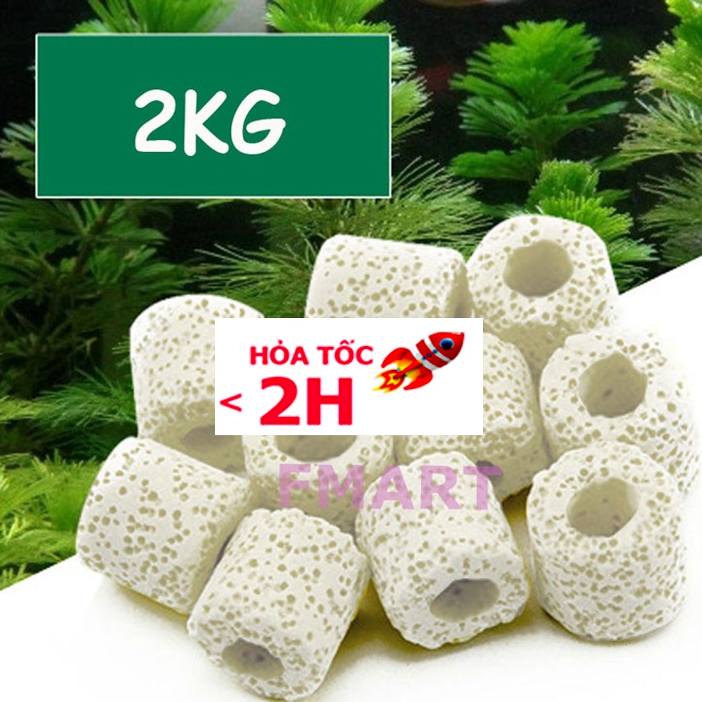 Sứ lọc ( 2KG ) loại đẹp, vật liệu lọc nước hồ cá, bể cá,loại bỏ kim loại nặng, bổ sung khoáng chất & nguyên tố vi lượng