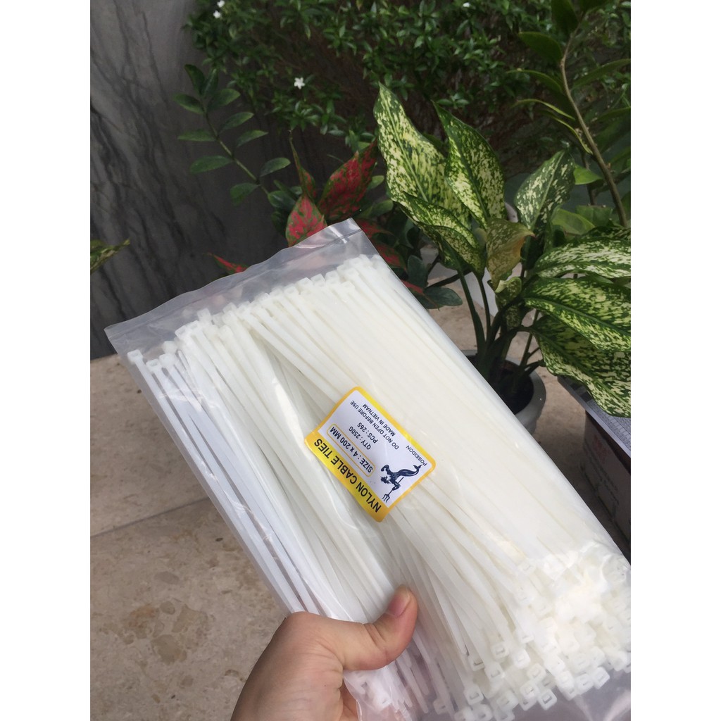 Dây Thít Nhựa - Dây rút nhựa 1kg đen trắng, 1 cân dây thít nhựa đủ size- lạt nhựa siêu bền