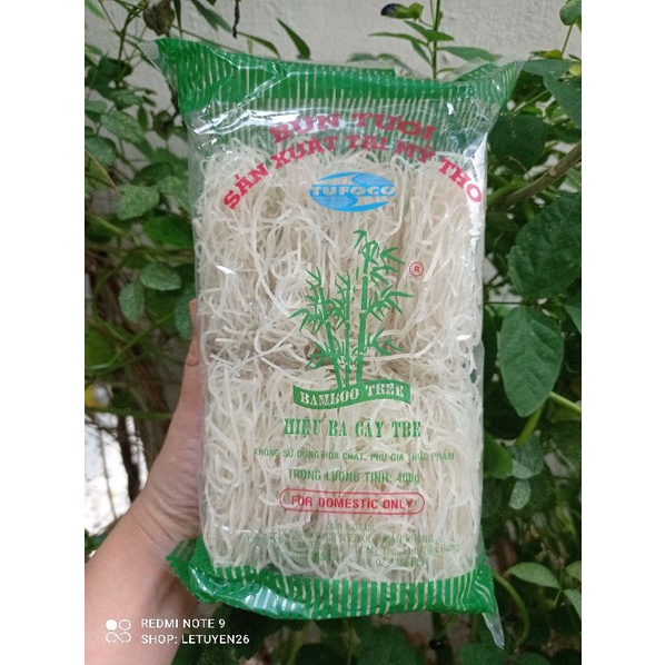 Bún tươi sấy khô Ba. Cây.Tre 400gr loại nội địa chia vắt.