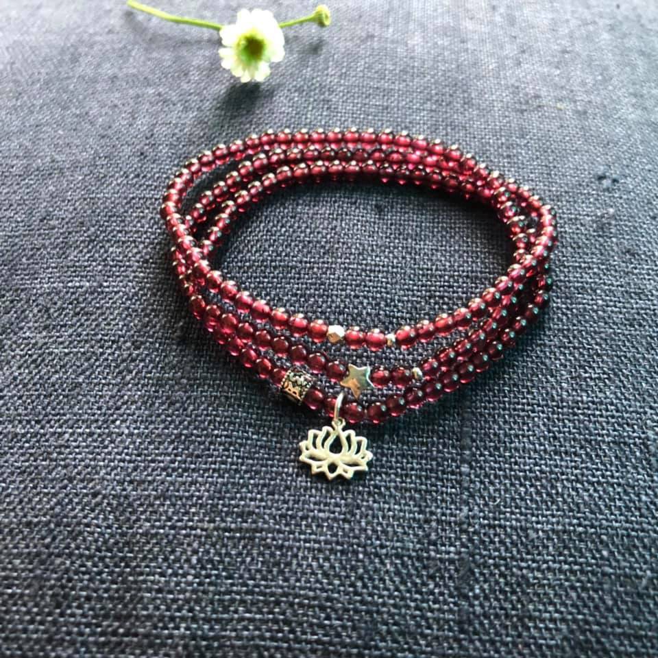 Vòng tay hồng lựu 3mm