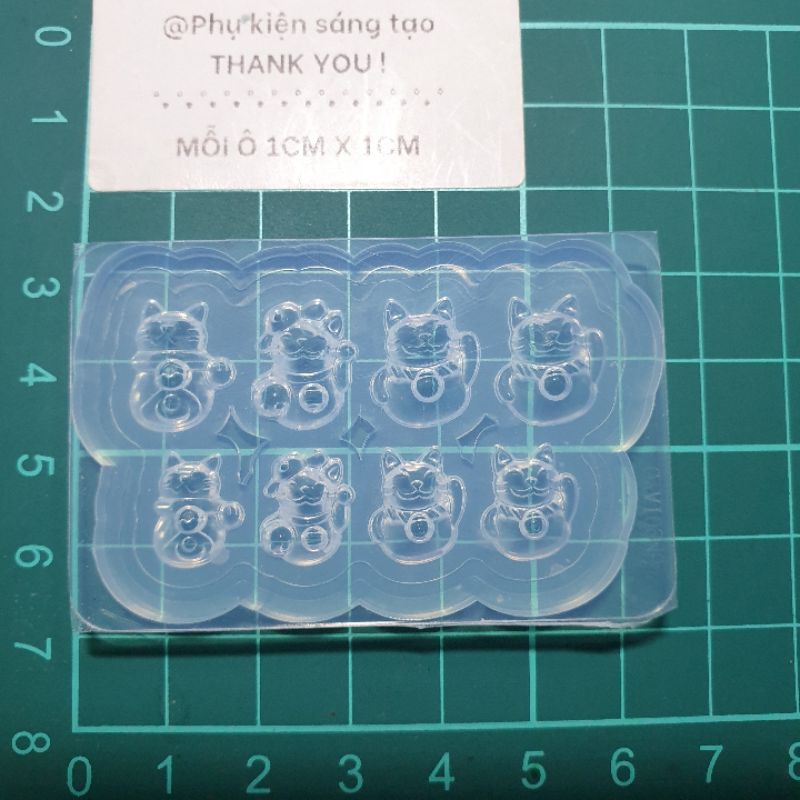 Khuôn silicon mèo thần tài
