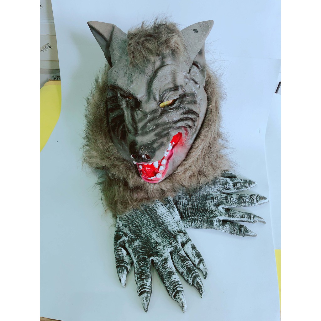 Mặt nạ hóa trang Halloween hình chó sói vui nhộn-y55