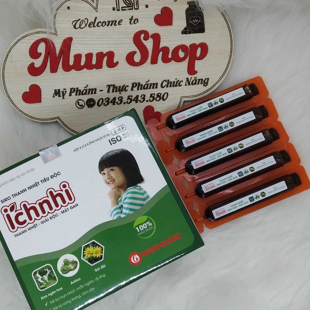 Siro thanh nhiệt tiêu độc ÍCH NHI thanh nhiệt, giải độc, mát gan
