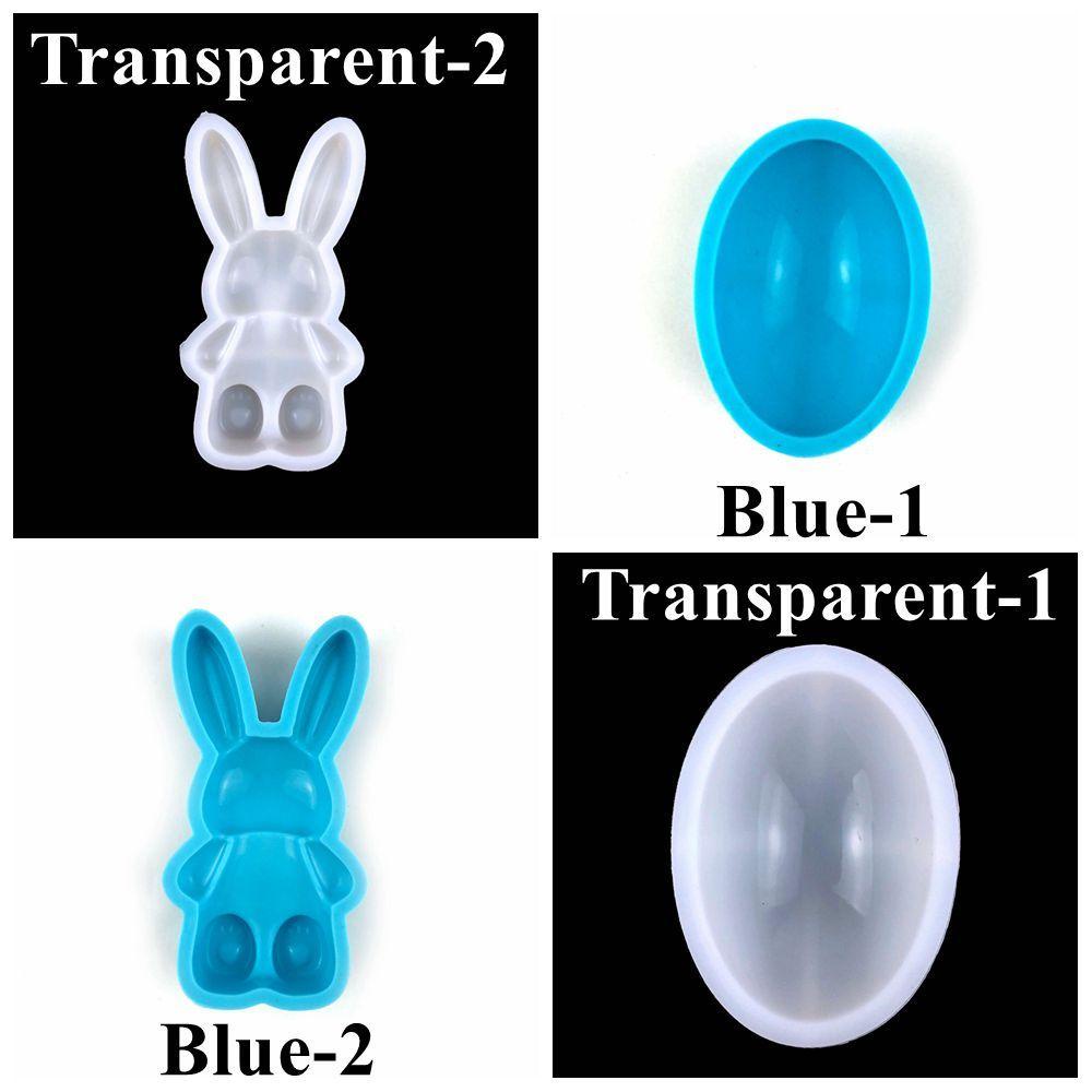 Khuôn Silicon Làm Giá Đỡ Resin Hình Thỏ Phục Sinh Nhiều Màu Sắc Trang Trí Nhà Cửa/ Lễ Phục Sinh