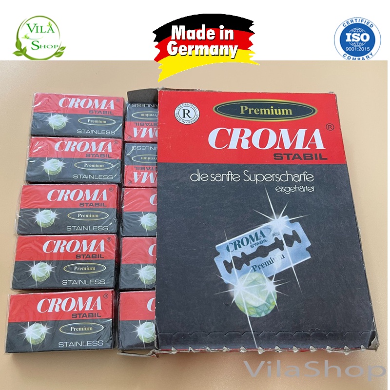 Dao Cạo Râu Croma Stabil, Hộp Lưỡi Dao Cạo Lông Đa Năng Nam Nữ Siêu Sắc Siêu Tiện Dụng Hàng Đức