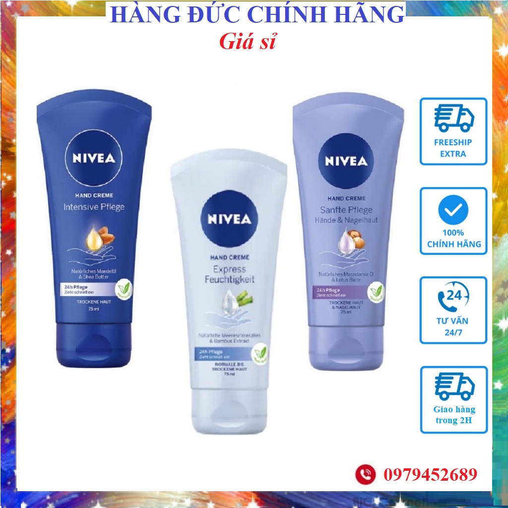 [Nhập Khẩu 100%] Kem dưỡng da tay Nivea 75M  Đức- New 2020