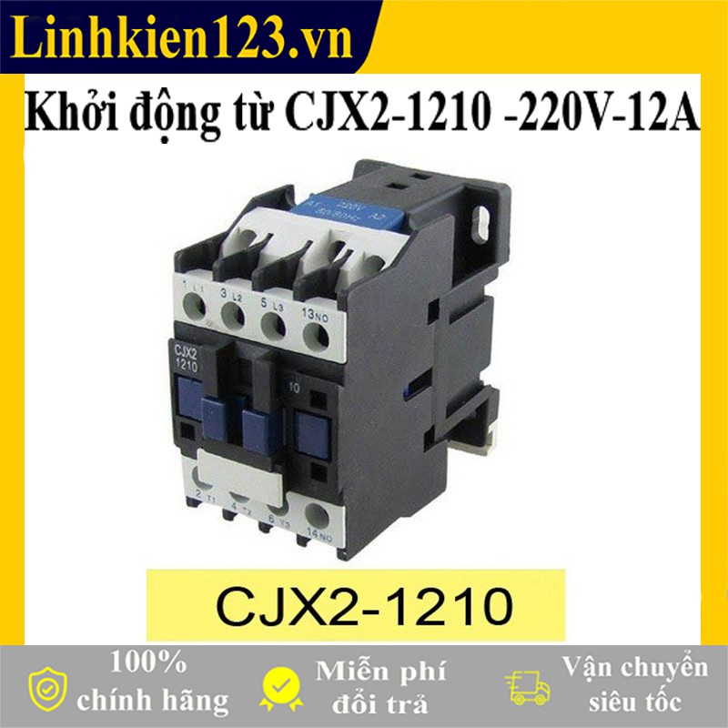 Khởi động từ AC contactor CJX2-1210/1201 -220V-12A