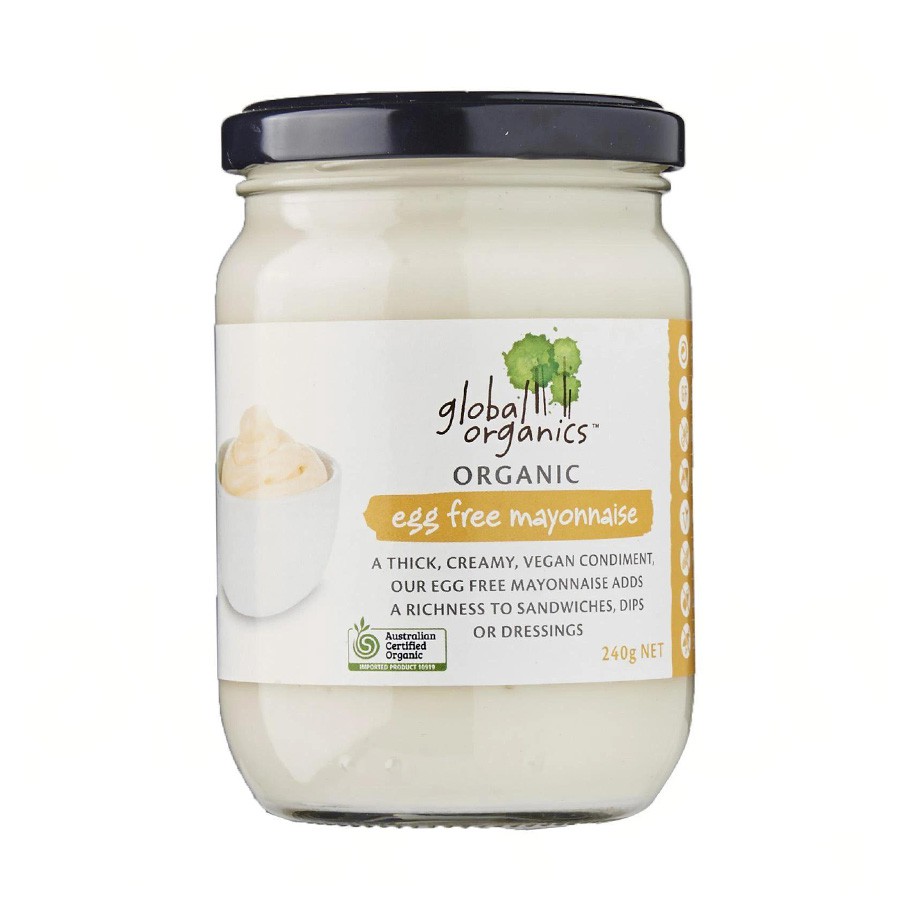 Sốt Vegan Mayonnaise hữu cơ Không Trứng Global Organics 240g