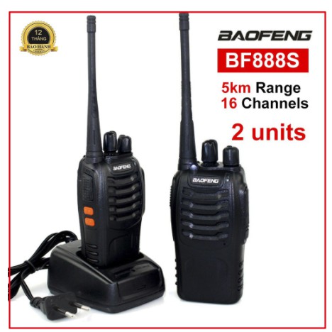 Bộ đàm BAOFENG BF- 888S + Tai nghe (Bộ 02 chiếc)