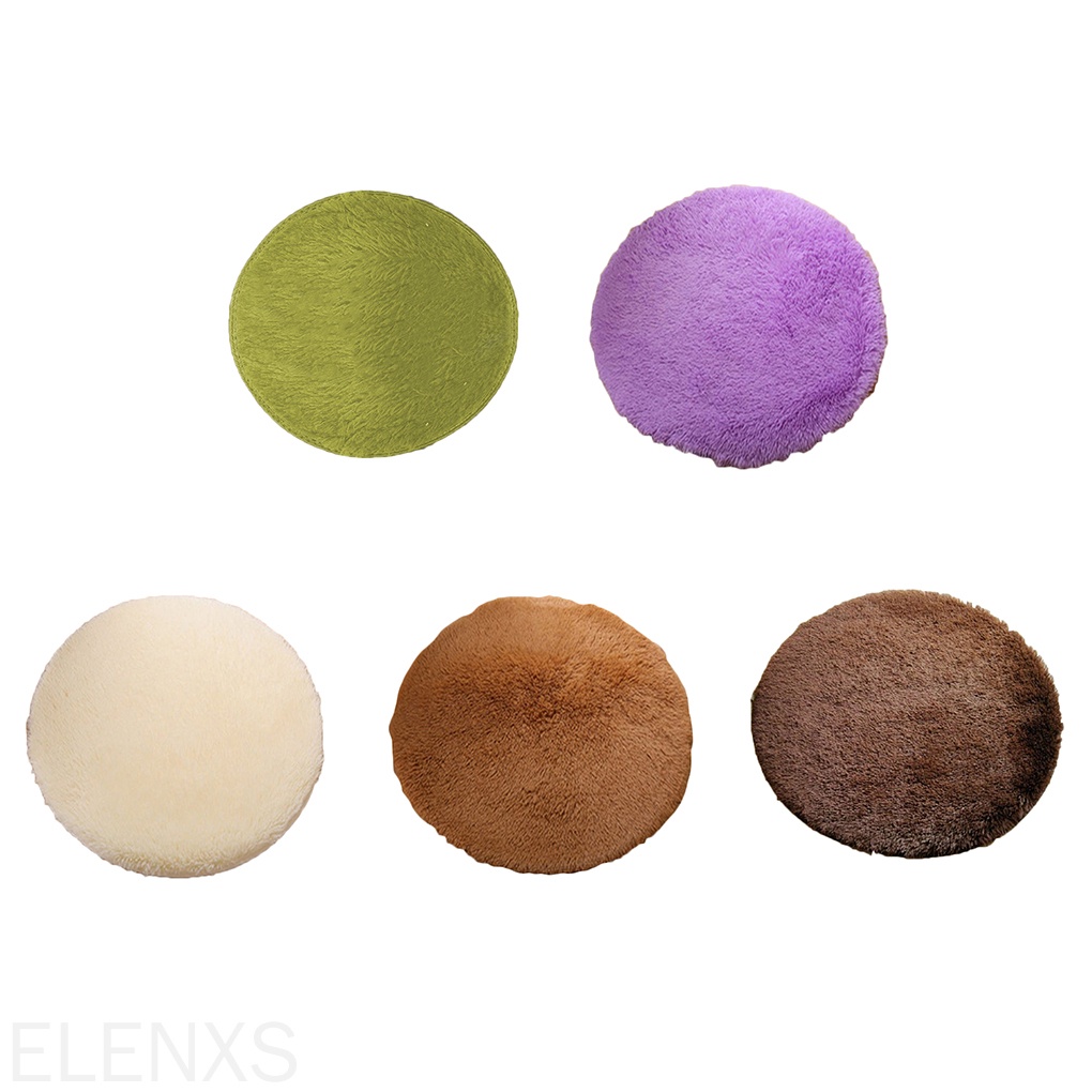 Thảm lông mềm hình tròn trang trí phòng khách/ngủ