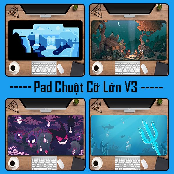 Bàn di chuột, pad chuột, lót chuột khổ lớn mặt trơn speed size 90x40x0.3cm Ver.3