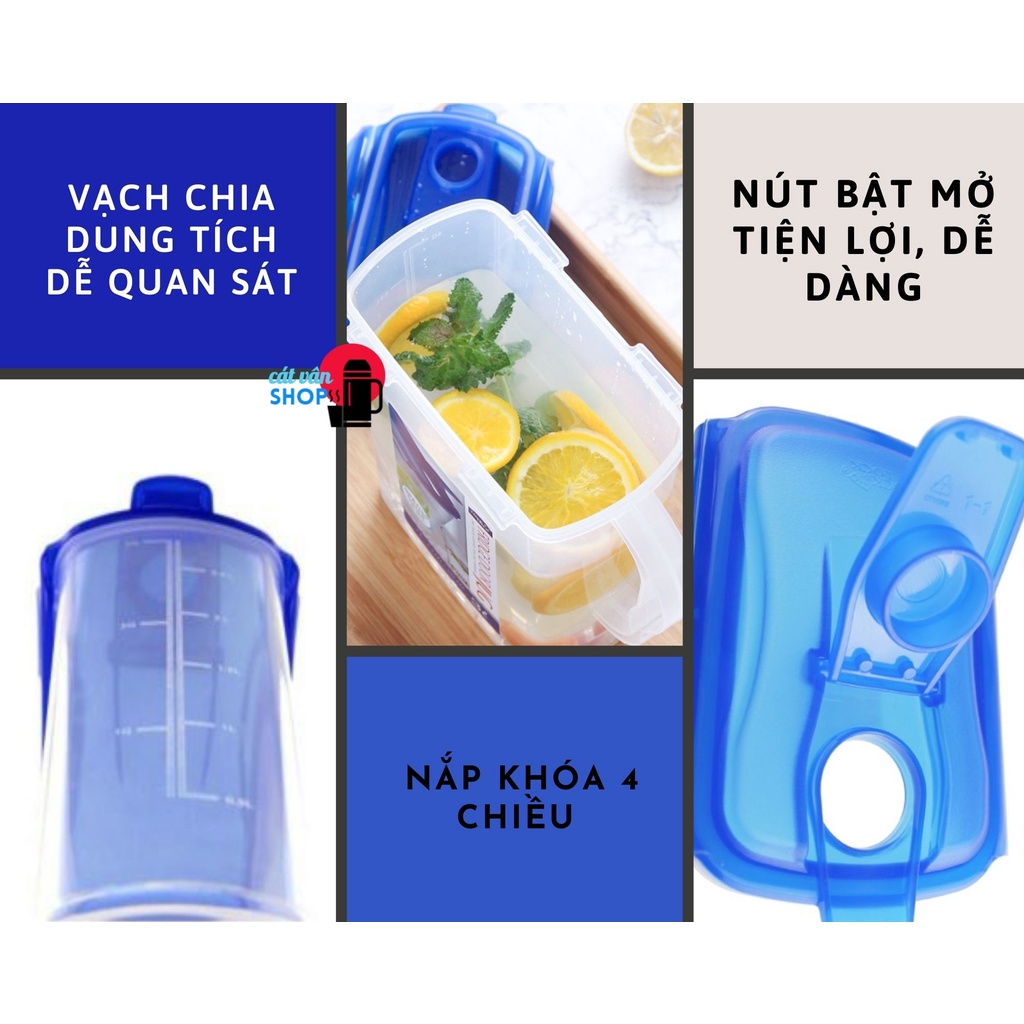 [Có Video] Bình nước Lock&amp;Lock dạng rót Jug 1.5L/2L/3L HPL733 HPL735 HAP607