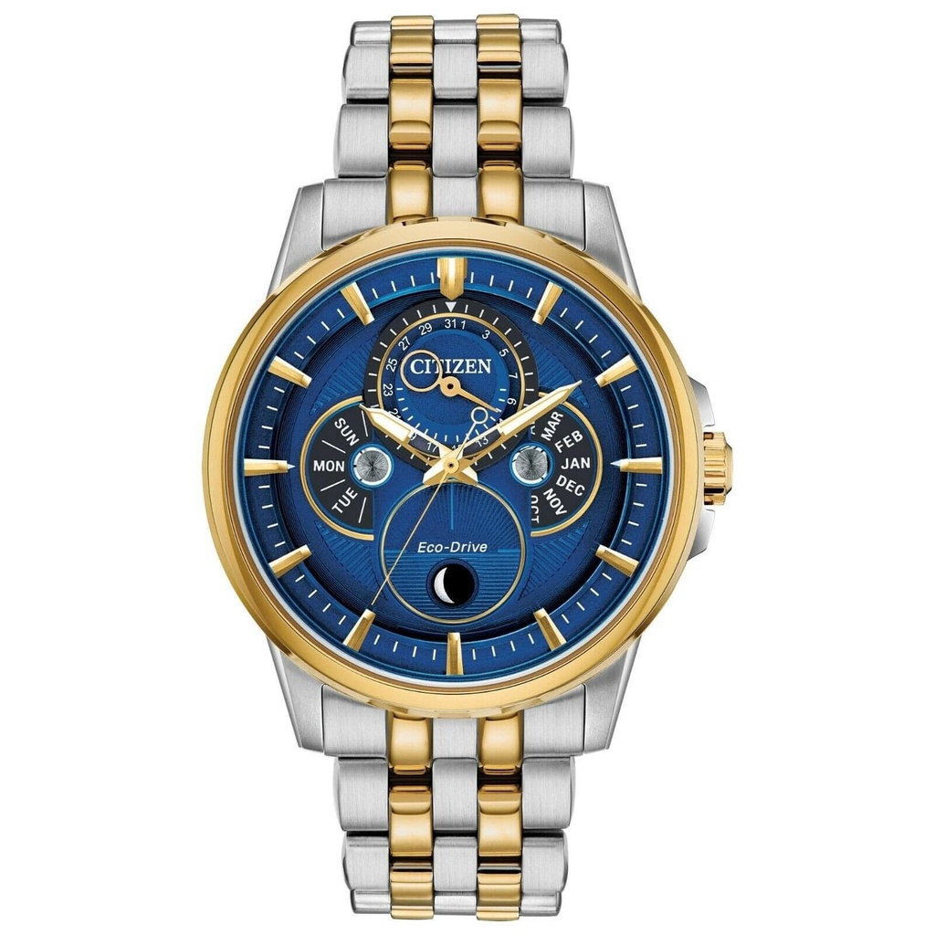 Đồng hồ nam chính hãng Citizen Eco-Drive Calendrier Moon Phase BU0054-52L- Máy pin năng lượng ánh sáng - Kính cường lực