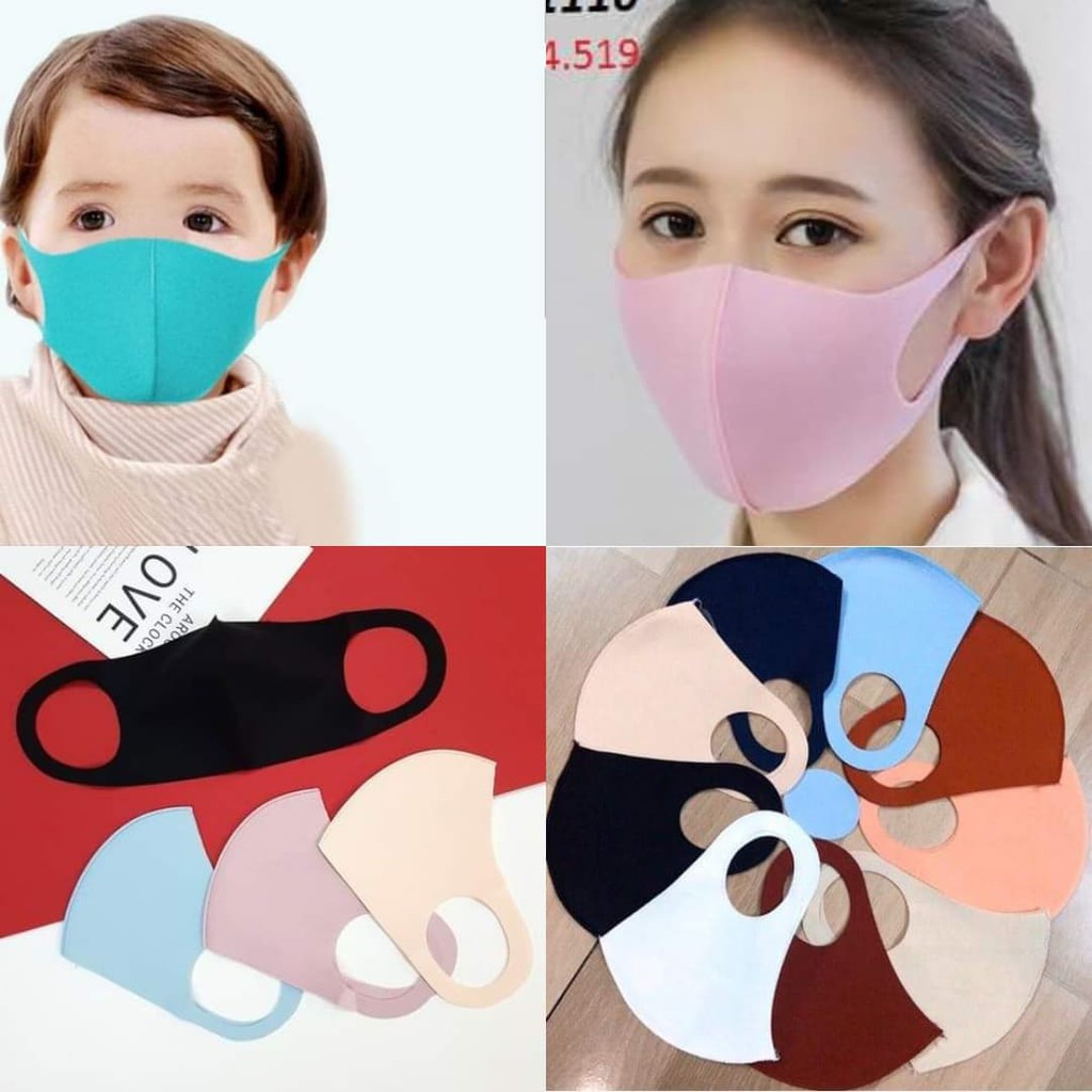 Conbo 10 Khau trang vai 3D phong cach thoi trang nhieu mau