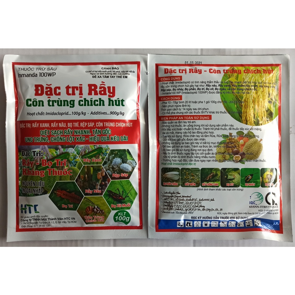 Đặc trừ rầy côn trùng chích hút - Gói 100g