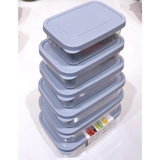 INOCHI Bộ 6 hộp thực phẩm Hokkaido chữ Nhật 500-750-1000-1500-2000-2500ml