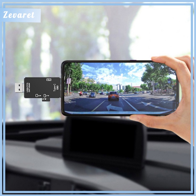Đầu Đọc Thẻ Nhớ Zevaret Tf Sd Usb 2.0 Type C Đa Chức Năng