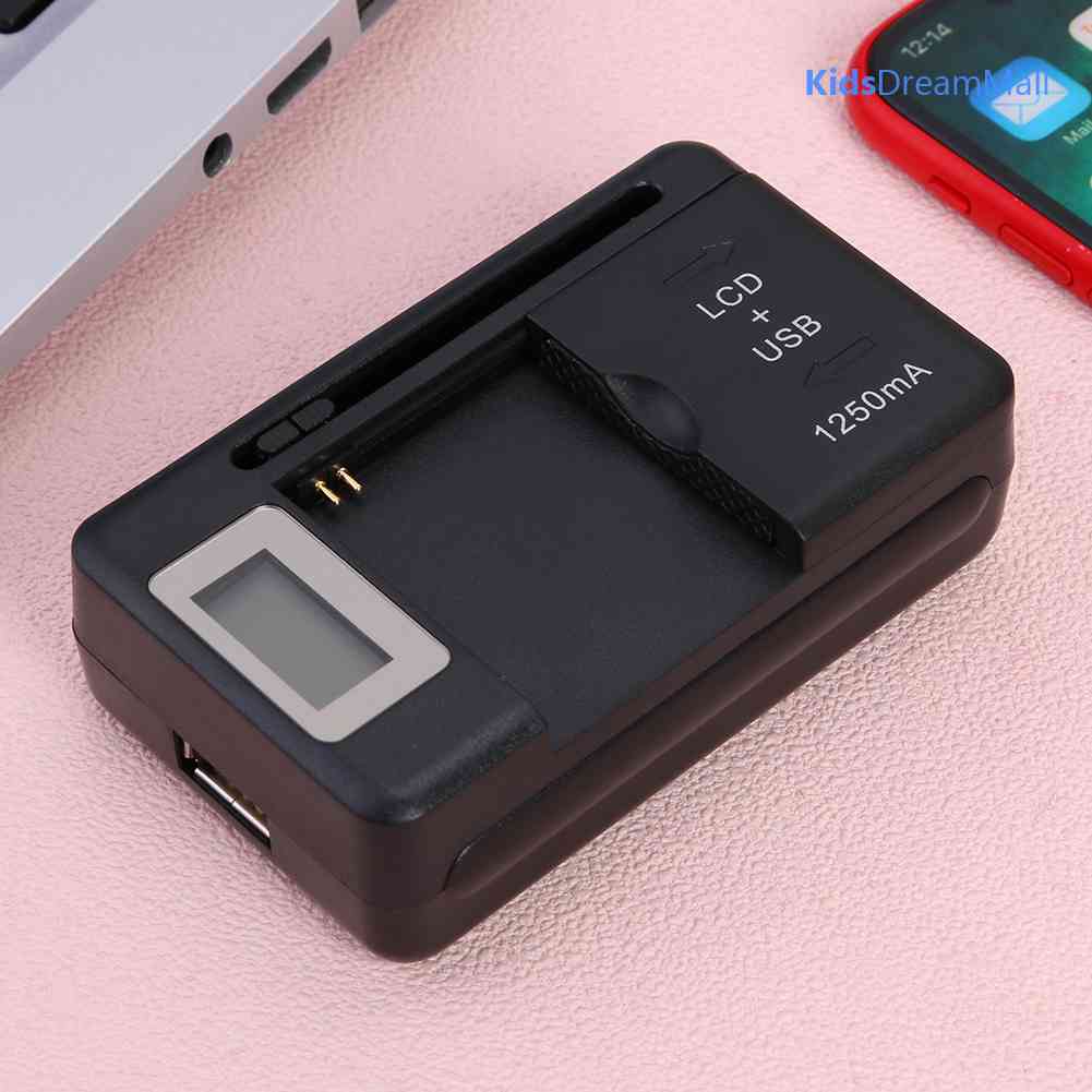 Bộ Sạc Pin Điện Thoại USB Có Màn Hình LCD Hiển Thị