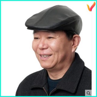 L&V Mũ Nồi, Mũ Beret Nam trung niên chất vải Da