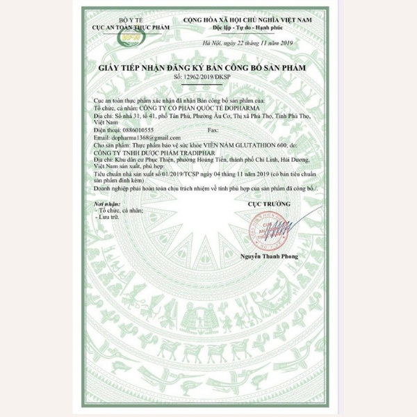 Viên Uông GLUTATHIONE 1000mg viên uống trắng da giảm nám mờ nhăn chống lão hoá